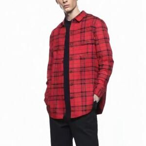 Alesbury Long Sleeves Button Up Shirt in Red Plaid NWT Size Large